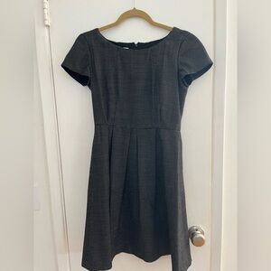 Armani Collezioni Elegant Black and Gray Midi Dress